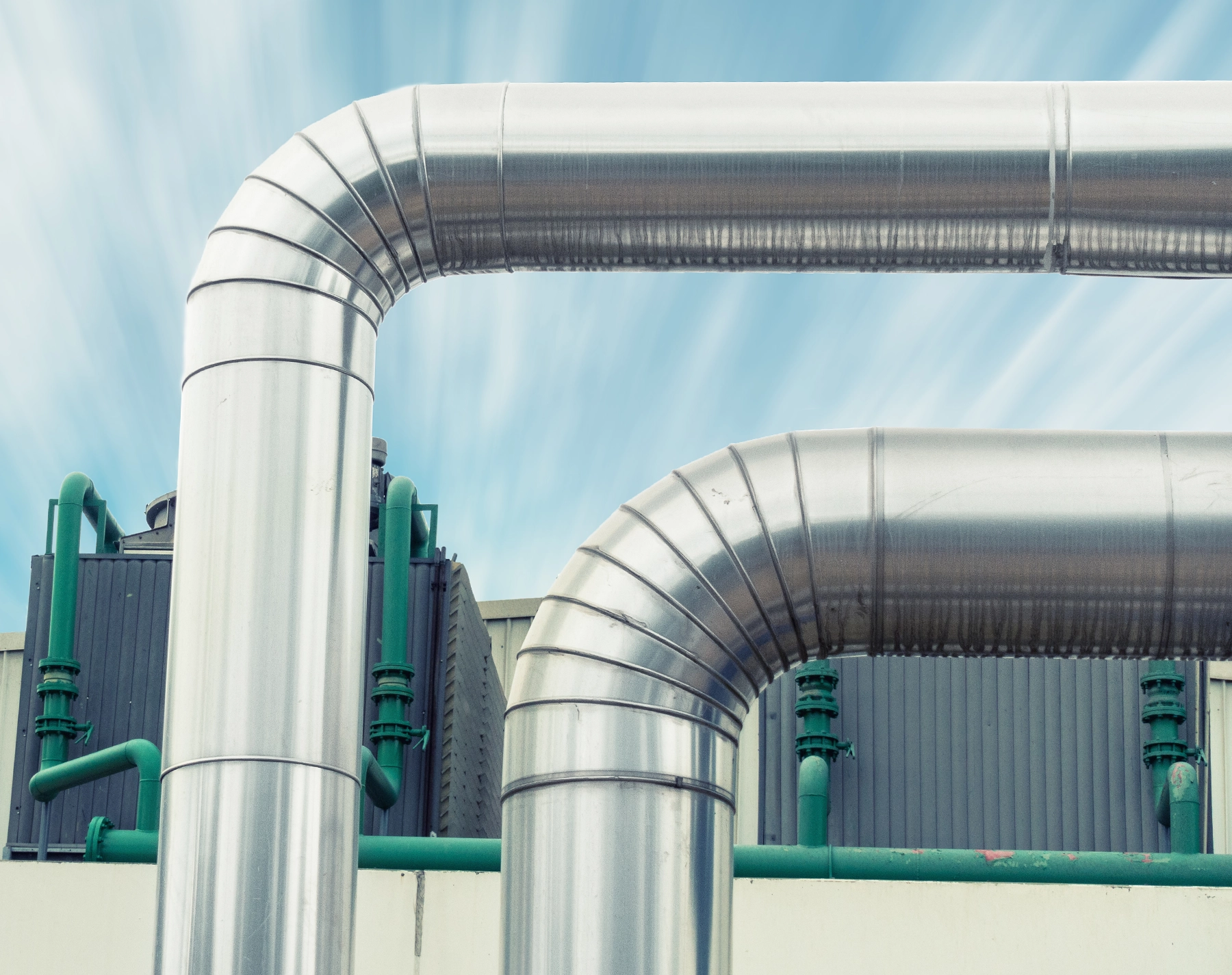 rurociąg przemysłowy z izolacja termiczną